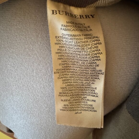 $2500 Burberry Brit suede tan/brown leather jacket coat blazer RARE LARGE vintag - Picture 8 of 8